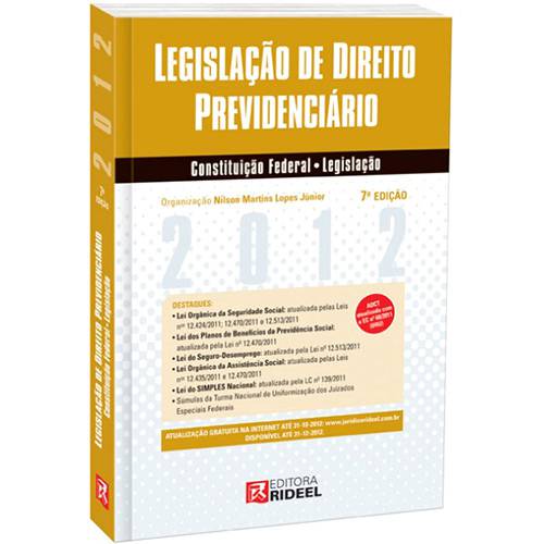 Livro - Legislação de Direito Previdenciário