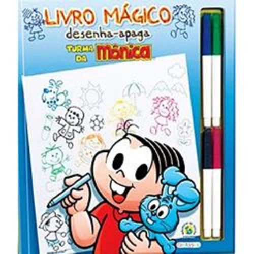 Livro Magico - Desenha - Apaga- Turma da Monica - Livrocerto Comercio e Distribuicao Ltda