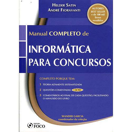 Tudo sobre 'Livro - Manual Completo de Informática para Concursos'