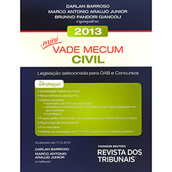 Livro - Mini Vade Mecum Civil 2013: Legislação Selecionada para OAB e Concursos
