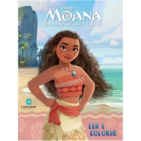 Livro Moana Disney - Ler e Colorir Médio - Culturama