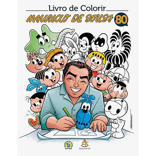 Livro para Colorir - Mauricio de Sousa 80 Anos