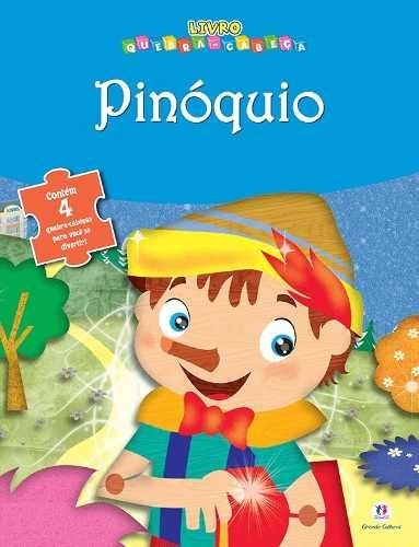 Livro Quebra-Cabeças Pinóquio para Crianças Infantil