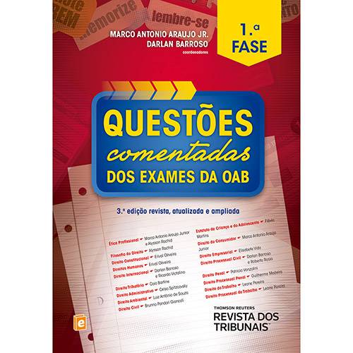 Livro - Questões Comentadas dos Exames da OAB - 1ª Fase