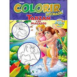 Livro - Tarzan e os Macacos: Livro de Colorir