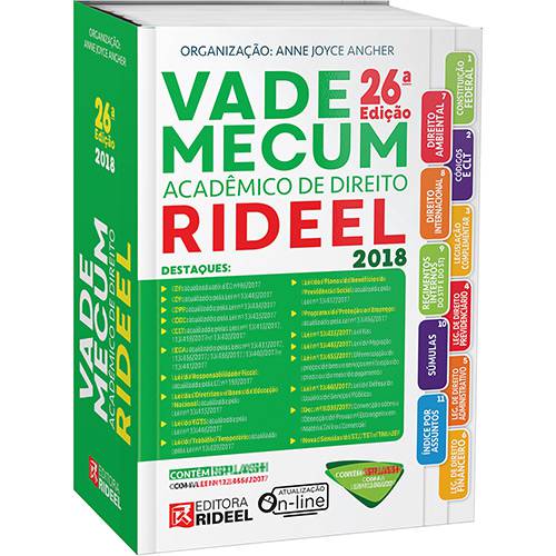 Livro - Vade Mecum Acadêmico de Direito Rideel - 26ª Edição 2018