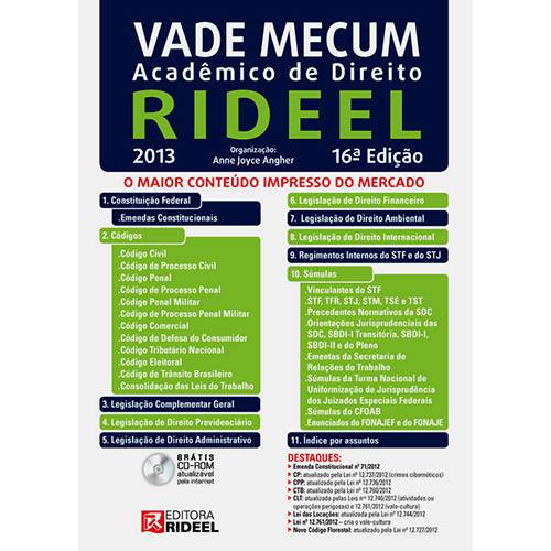 Tudo sobre 'Livro - Vade Mecum Acadêmico de Direito Rideel: o Maior Conteúdo Impresso do Mercado'