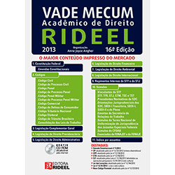 Livro - Vade Mecum Acadêmico de Direito Rideel: o Maior Conteúdo Impresso do Mercado