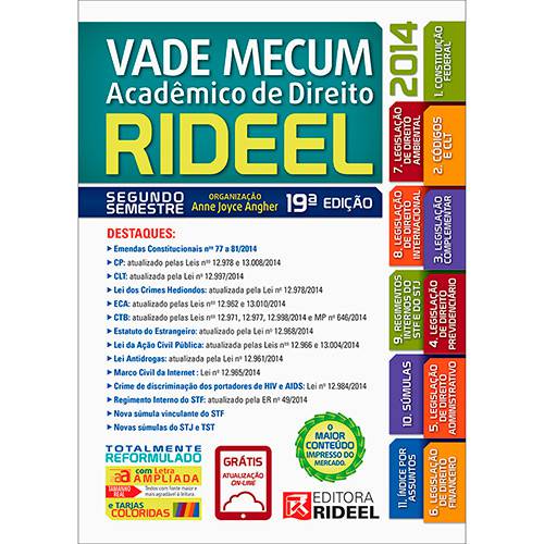 Livro - Vade Mecum Acadêmico de Direito Rideel: Segundo Semestre