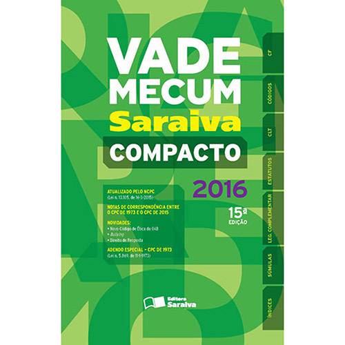 Livro - Vade Mecum Saraiva Compacto 2016