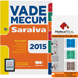 Livro - Vade Mecum Saraiva Tradicional - 2015 + Etiquetas Jurídicas Vade Mecum 20x1 ao 25x1 - Marca Fácil