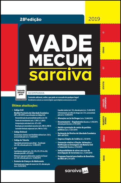 Livro - Vade Mecum Saraiva : Tradicional - 28ª Edição de 2019