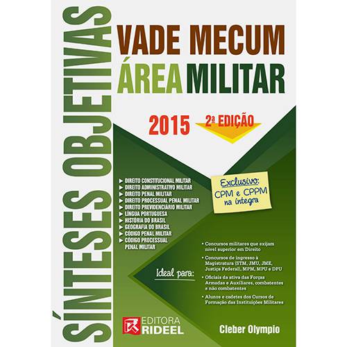 Livro - Vade Mecum Sínteses Objetivas: Área Militar
