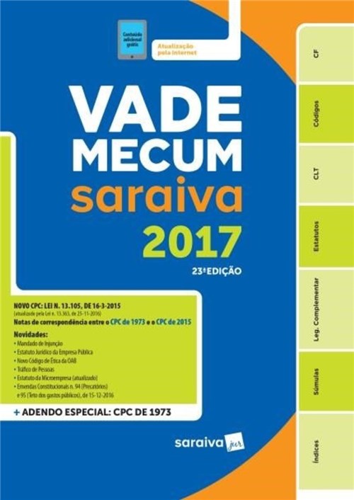 Livro - Vade Mecum Tradicional Saraiva 2017