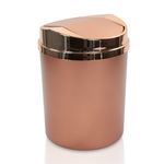 Tudo sobre 'Lixeira Basculante 5 Litros Cobre Rosé Gold Fosco Luxo Cozinha Banheiro'