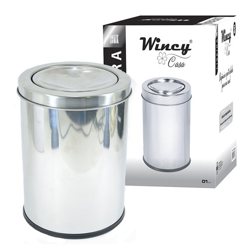 Lixeira Basculante Inox 5 Litros Banheiro Cozinha Wincy