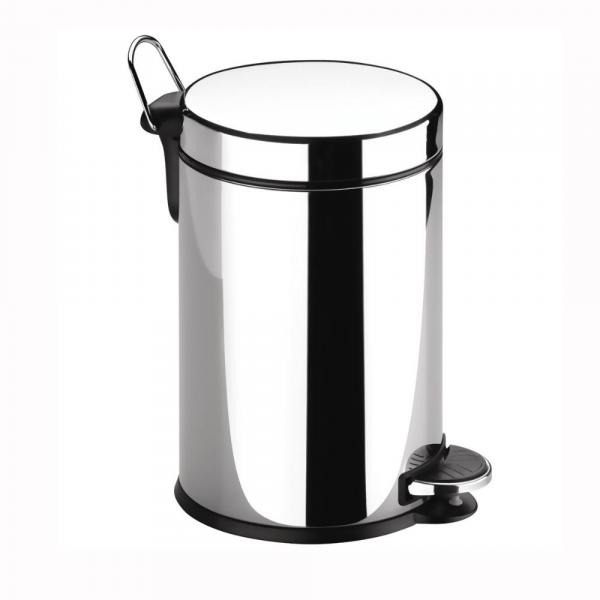 Lixeira Brinox Inox de Decorline com Tampa e Pedal 20X30 CM - 5L 304/202