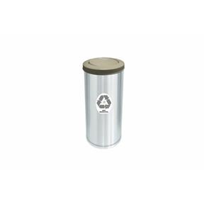 Tudo sobre 'Lixeira com Tampa Vai e Vem Inox Coleta Seletiva não Reciclável 19,5L - só Lixeiras'