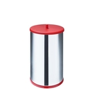 Lixeira Inox Vermelha 9.1 Litros Para Cozinha, Pia E Banheiro