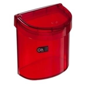 Lixeira para Pia 2,7 L 20,3 X 14,6 X 21,3 Cm - Vermelho Transparente Coza