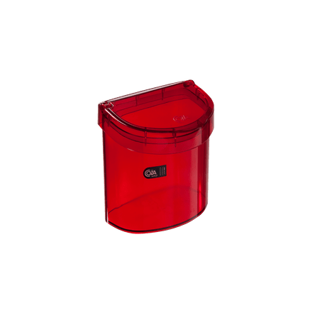 Lixeira para Pia 2,7 L Glass 20,3 X 14,6 X 21,3 Cm Vermelho Transparente Coza