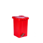 Lixeira Plástica Vermelha com Pedal 25 Litros