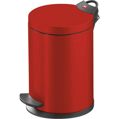 Lixeira T2 Aço Inox 4 Litros Vermelha - Hailo