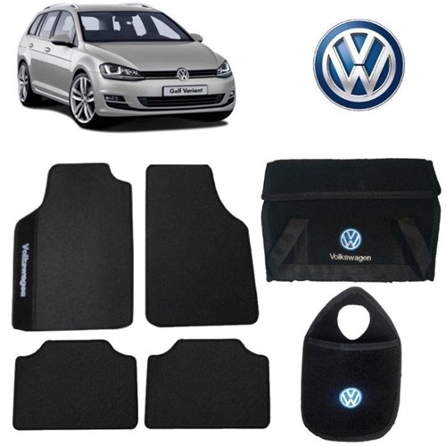 Maleta Automotiva+Tapete+Lixeira Volkswagen Golf Variant
