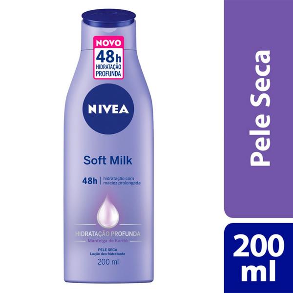 Loção Nivea Soft Milk para Pele Seca 200ml