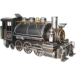 Locomotiva Decorativa de Metal Marrom - BTC