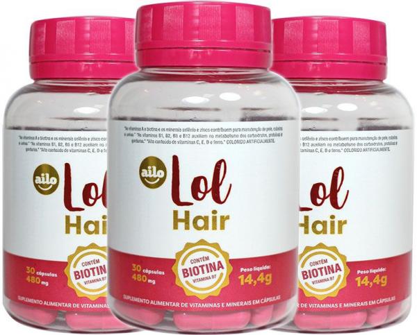 Tudo sobre 'Lol Hair - Suplemento para Cabelos, Unhas e Pele - Hair Skin Nail com BIOTINA'