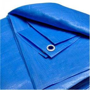 Lona Impermeavel 6x5 M Plástica Azul para Telhados Camping Barracas Forro Piscina