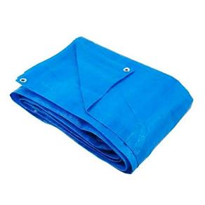 Lona Impermeavel 6x6 M Plástica Azul para Telhados Camping Barracas Forro Piscina