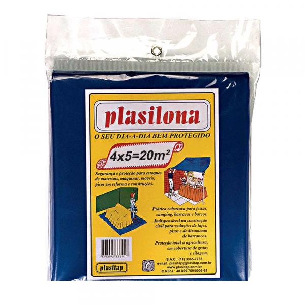 Lona Plástica 4 X 5 M Azul Plasitap