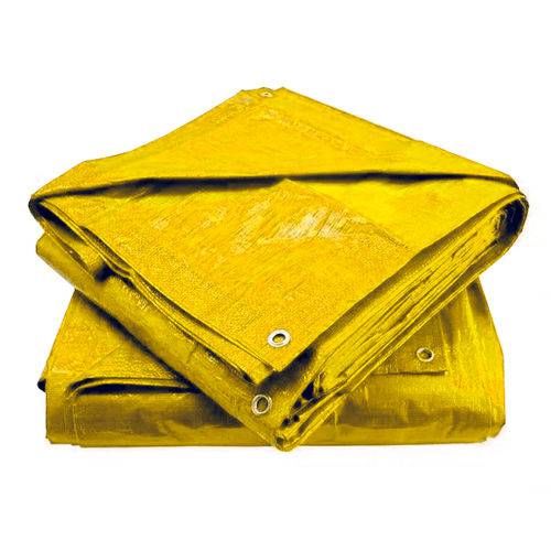 Lona Plástica Carreteiro 3x2 com Ilhóis 105 Gramas Amarela - Itap