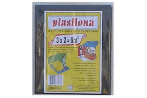 Lona Plástica Preta 3X2m Plasilona