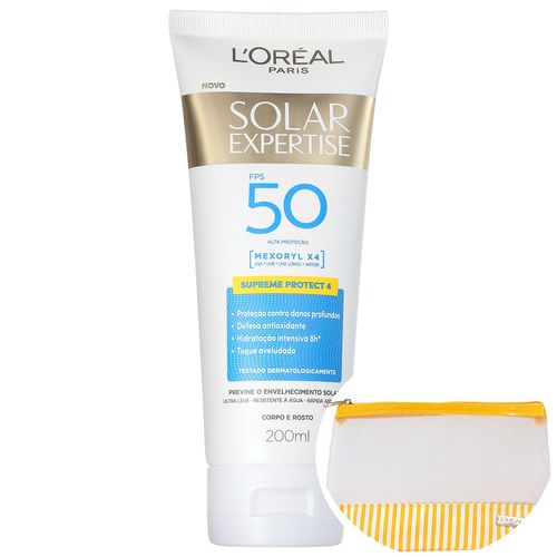 L'oréal Paris Solar Expertise Supreme Protect 4 Fps 50 - Protetor Solar Facial 200ml + Nécessaire