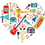 Love Music - Adesivo De Parede