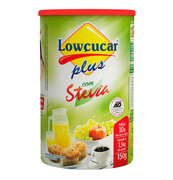 Lowcucar Plus com Stevia Multi Adocante 150G
