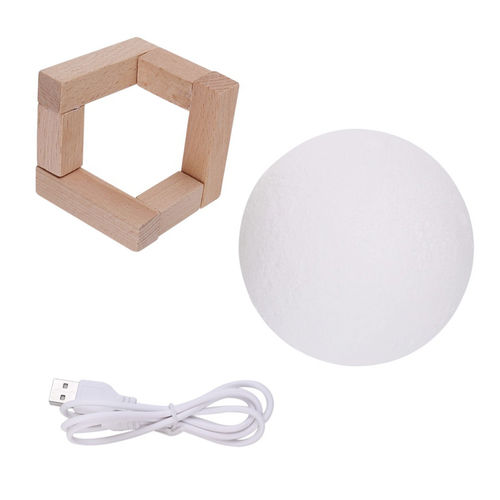 Lua 3D Luminaria Bateria Abajur Usb Touch Cores Decoracao Led