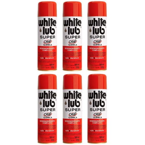 Spray Lubrificante White Lub Super 300ml 6 Unidades