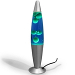 Luminária / Abajur - Lava Lamp / Lava Motion - Verde com Líquido Azul - 34 Cm - 110 V