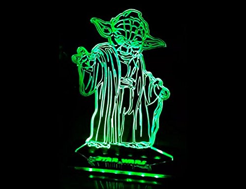 Luminária Acrílico Star Wars Mestre Yoda