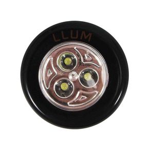 Luminária Button PTO 3LEDS C3PILHAS AAA LDBT3PT Llum