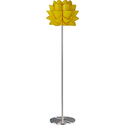 Luminária Coluna Lotus Polipropileno Amarela Base Alumínio - Avelis
