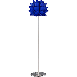 Luminária Coluna Lotus Polipropileno Azul Base Alumínio - Avelis