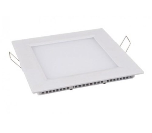Luminária de Led Embutir 6W Quadrada Branco 12Cm Frio