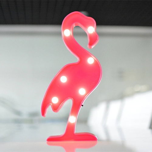 Luminária de Led Flamingo Abajur Mesa Parede Decoração