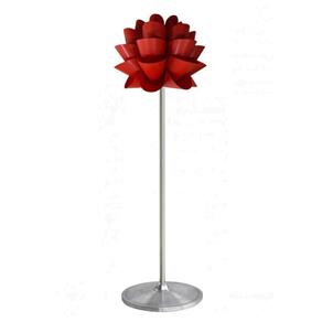 Luminária de Pedestal Lotus Vermelho 1,60m com Base em Alumínio Avelis - Bivolt
