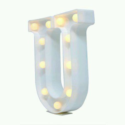 Luminária Decorativa em LED - Letra Caixa U